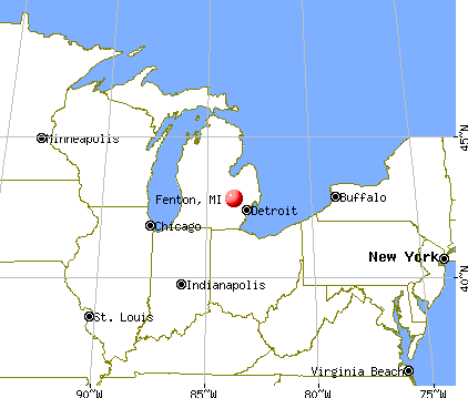 Fenton, Michigan map
