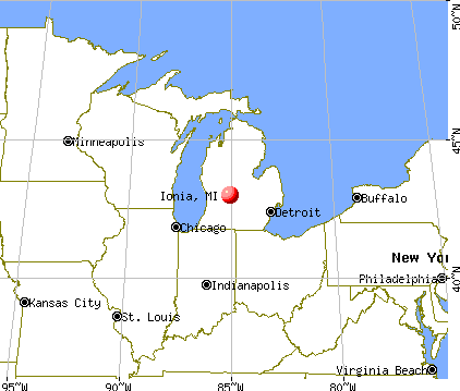 Ionia, Michigan map