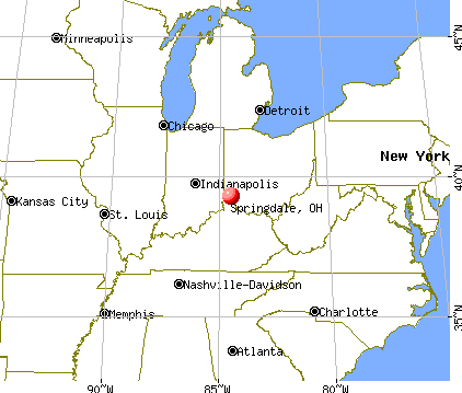Springdale, Ohio map
