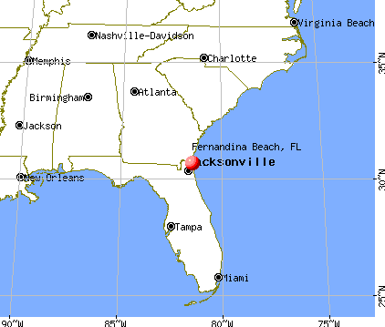 Fernandina Beach, Florida map