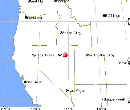 Spring Creek, Nevada map