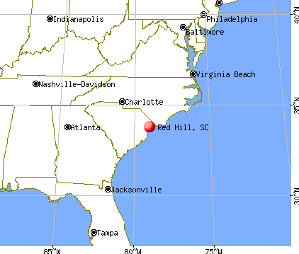 Red Hill, South Carolina map