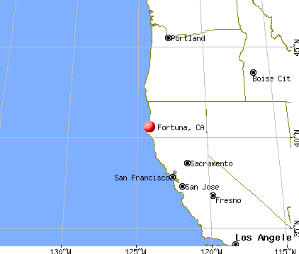 Fortuna, California map