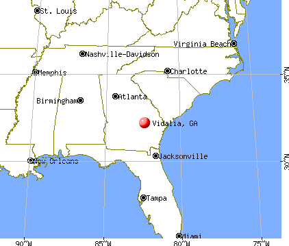 Vidalia, Georgia map