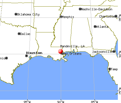 Mandeville, Louisiana map