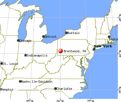 Brentwood, Pennsylvania map
