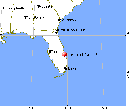 Lakewood Park, Florida map