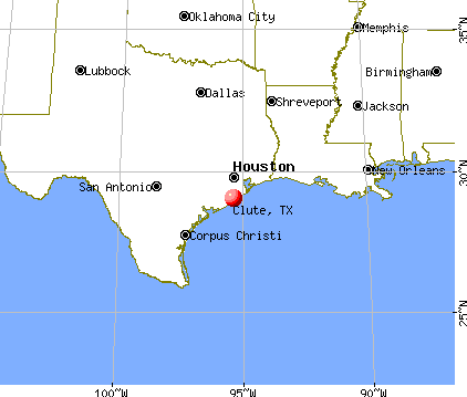 Clute, Texas map