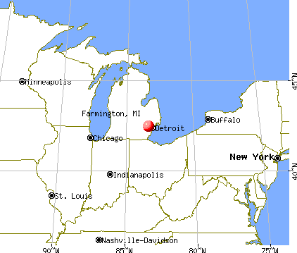 Farmington, Michigan map