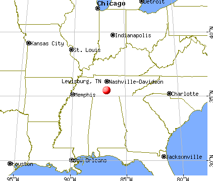 Lewisburg, Tennessee map
