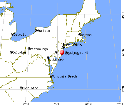 Beachwood, New Jersey map