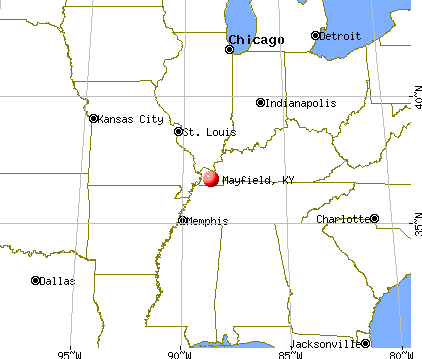 Mayfield, Kentucky map