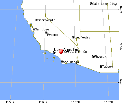 Crestline, California map