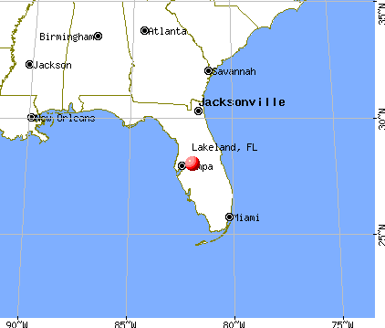Lakeland, Florida map