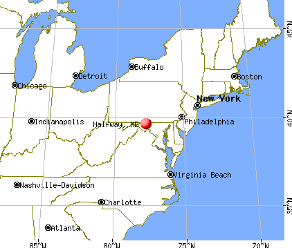 Halfway, Maryland map
