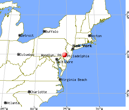 Woodlyn, Pennsylvania map