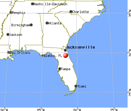 Palatka, Florida map