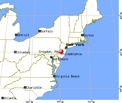 Croydon, Pennsylvania map