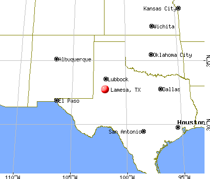Lamesa, Texas map