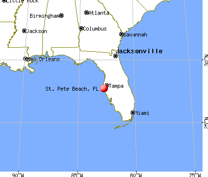 St. Pete Beach, Florida map