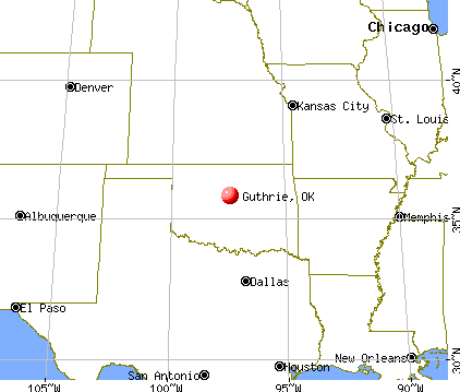 Guthrie, Oklahoma map