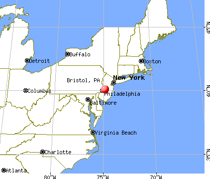 Bristol, Pennsylvania map