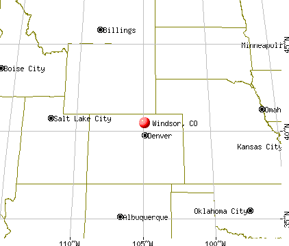 Windsor, Colorado map