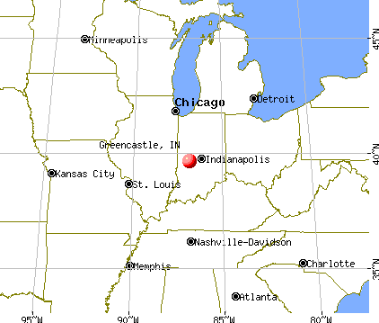 Greencastle, Indiana map