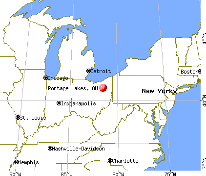 Portage Lakes, Ohio map