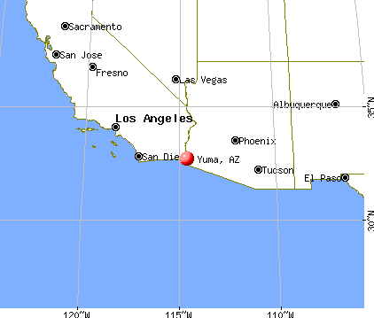 Yuma, Arizona map