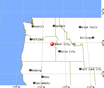 Baker City, Oregon map