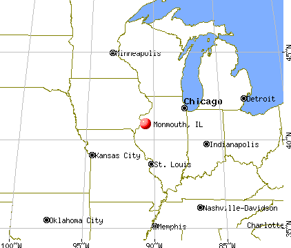 Monmouth, Illinois map