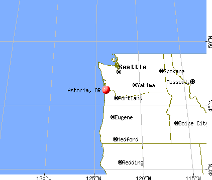 Astoria, Oregon map