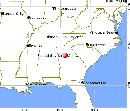 Scottdale, Georgia map