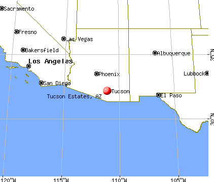 Tucson Estates, Arizona map