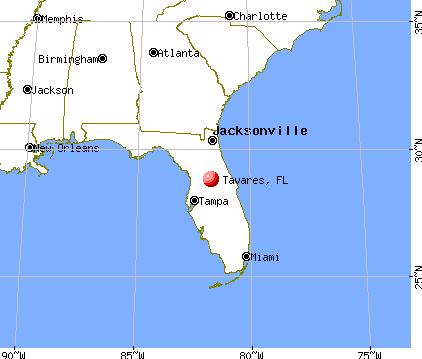 Tavares, Florida map