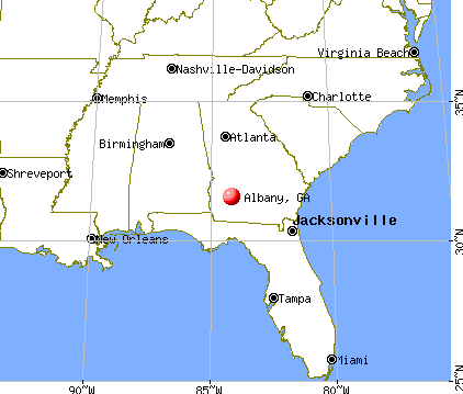 Albany, Georgia map