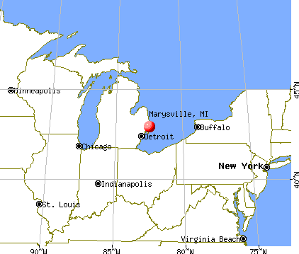 Marysville, Michigan map