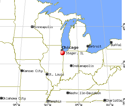 Steger, Illinois map