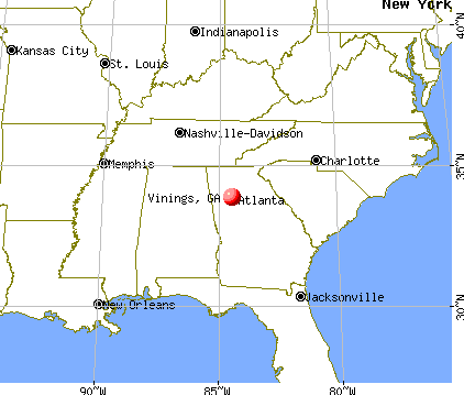 Vinings, Georgia map