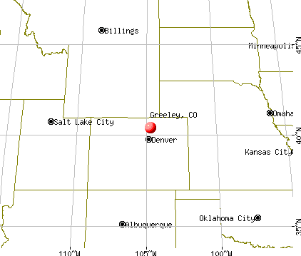 Greeley, Colorado map