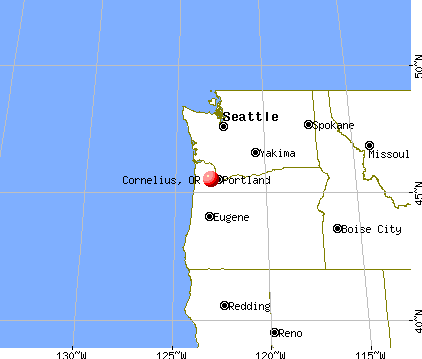 Cornelius, Oregon map