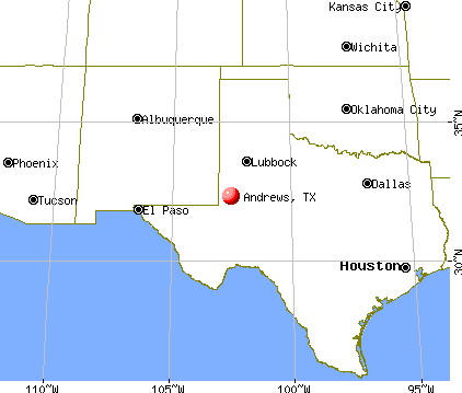 Andrews, Texas map