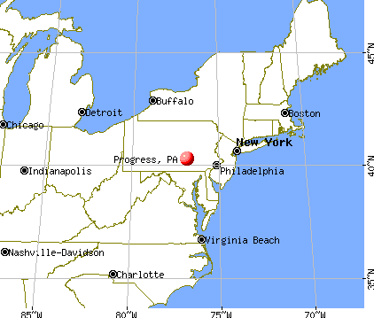 Progress, Pennsylvania map