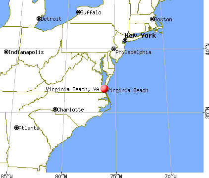 Virginia Beach, Virginia map