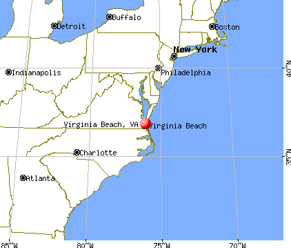 Virginia Beach Virginia map