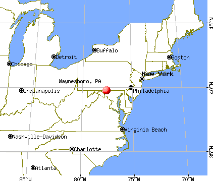 Waynesboro, Pennsylvania map