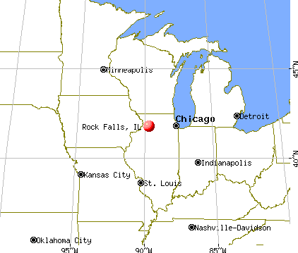 Rock Falls, Illinois map