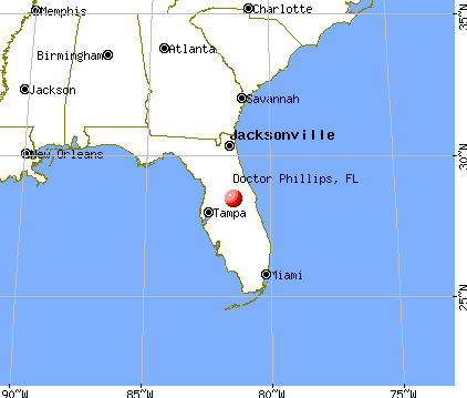 Doctor Phillips, Florida map