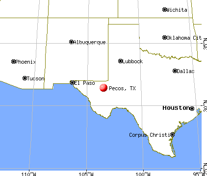 Pecos, Texas map